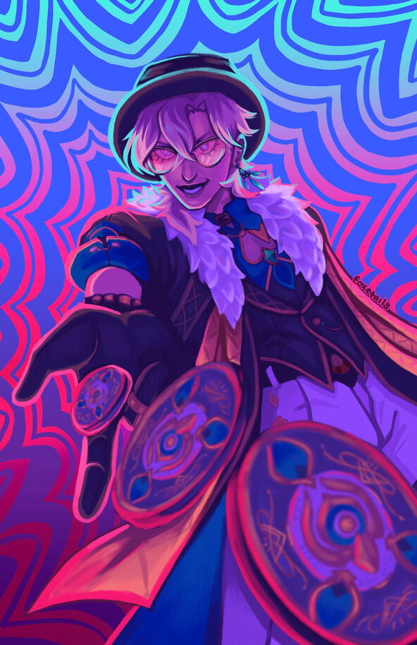 A Honkai:Star Rail fan piece featuring the character Aventurine.